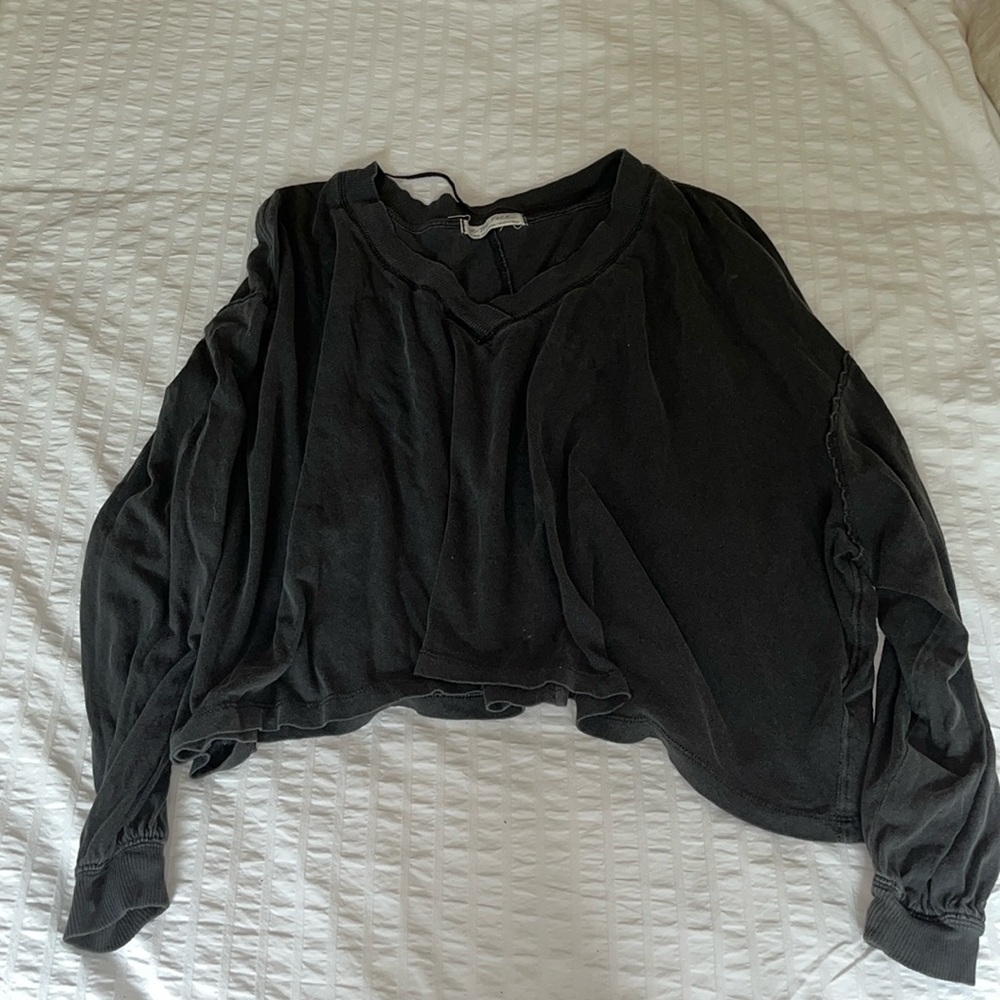 Free people grey long sleeve top